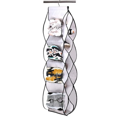 14 Clear Pockets Hanging Shoe Organizer Storage Bag for Handbags or Purse