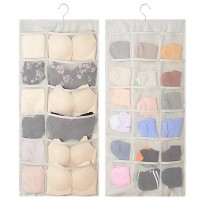 Dual-Sided  non woven fabric mesh Bra Hanging Underwear Closet Organizer